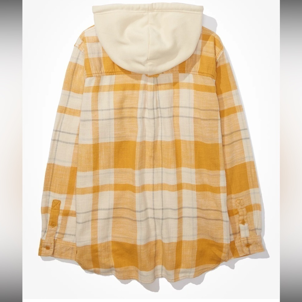 AMERICAN EAGLE Cozy Cabin Oversized Hoodie Flannel - Picture 4 of 8